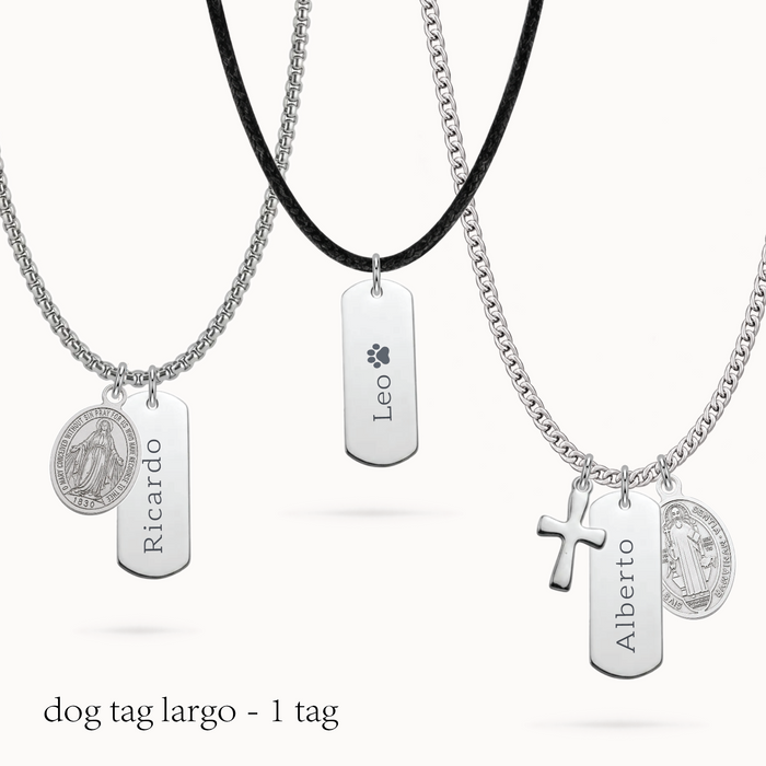 collar mini dog tag largo - 1 tag - personalizable