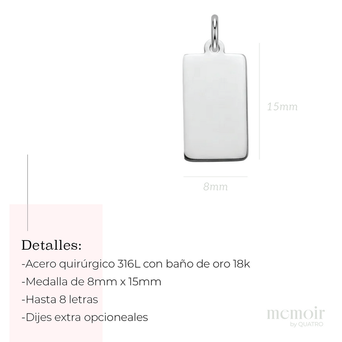 collar MEMOIR dog tag - 1 tag - personalizable