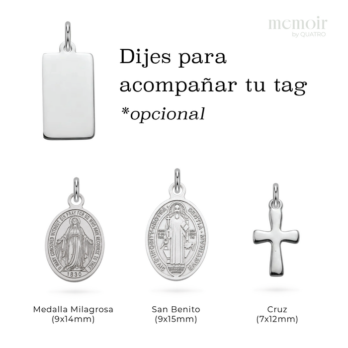 collar MEMOIR dog tag - 1 tag - personalizable