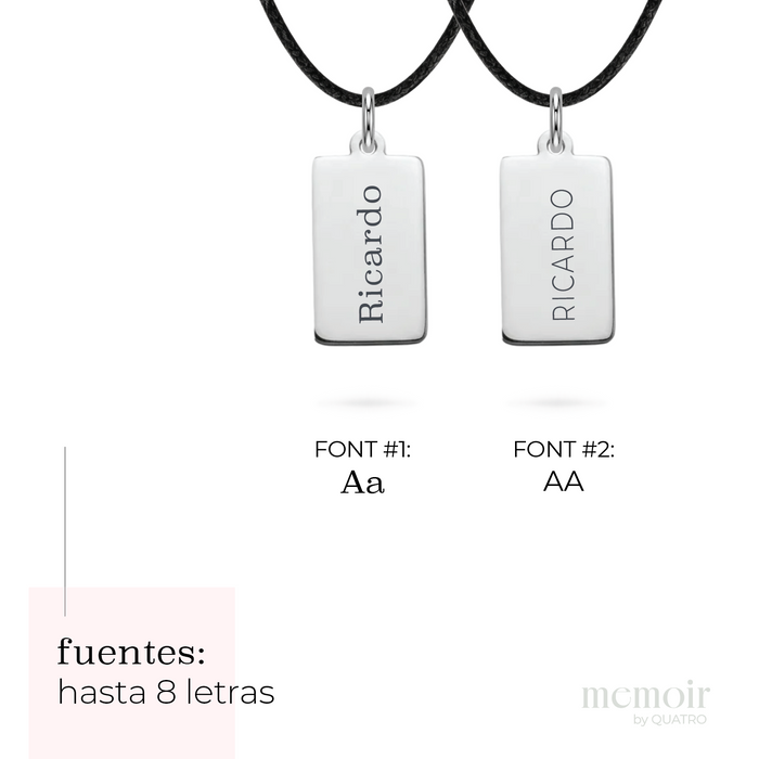 collar MEMOIR dog tag - 1 tag - personalizable