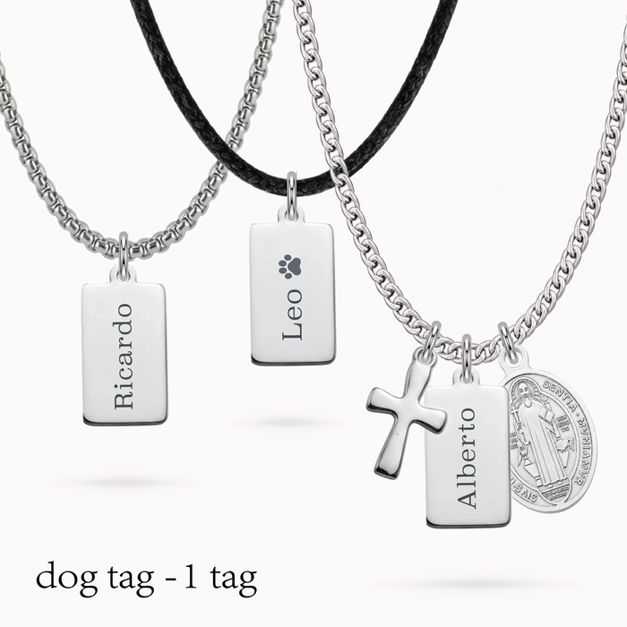 collar MEMOIR dog tag - 1 tag - personalizable