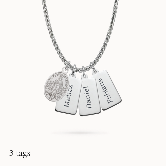collar mini dog tag - 3 tags - personalizable
