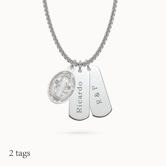 collar mini dog tag largo - 2 tags - personalizable
