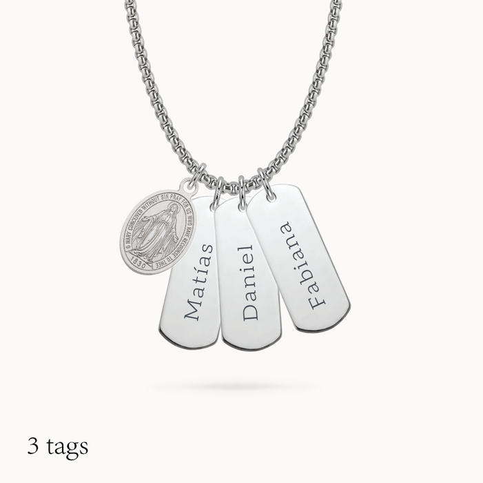 collar mini dog tag largo - 3 tags - personalizable