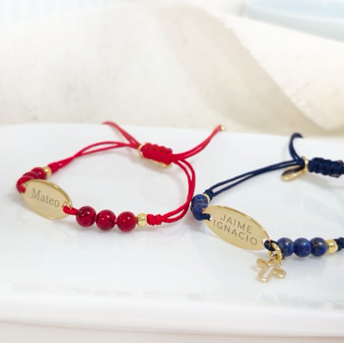 pulsera MEMOIR KIDS celeste - personalizable (dijes opcionales)