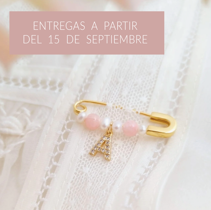 baby pin 925 personalizable - inicial