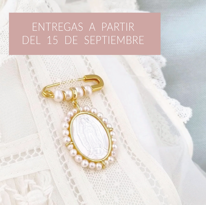 baby pin 925 - glory oval - guadalupe - perlas