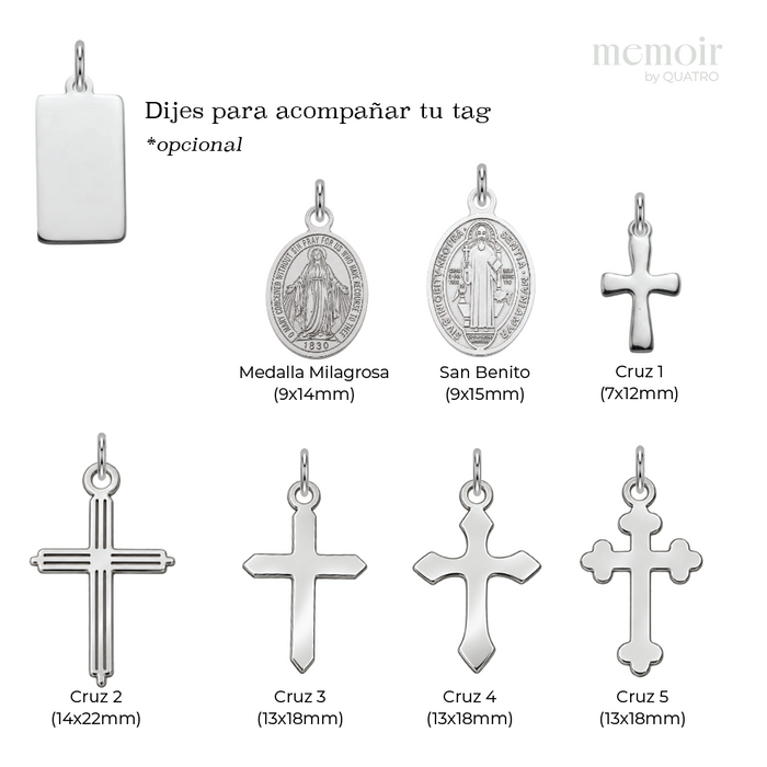 collar mini dog tag - 1 tag - personalizable