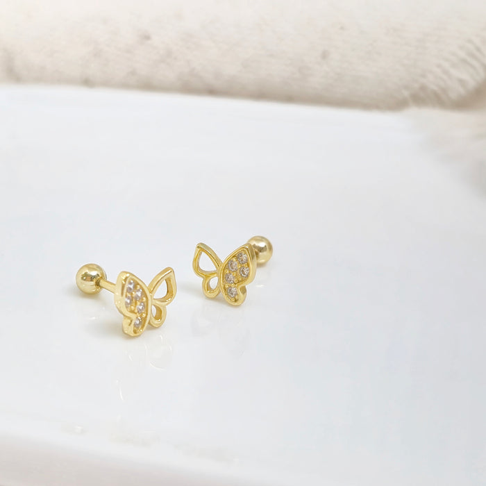 aretes mini mariposa circonia 2 – plata 925 -WS-