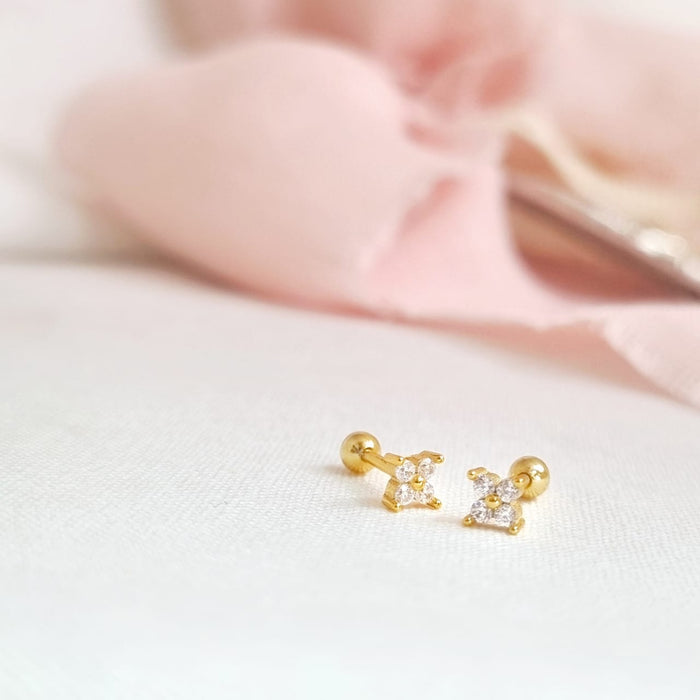 mini quartet stud earrings 925