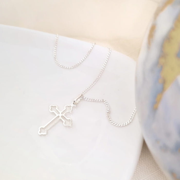 The silver cross 1 necklace 925