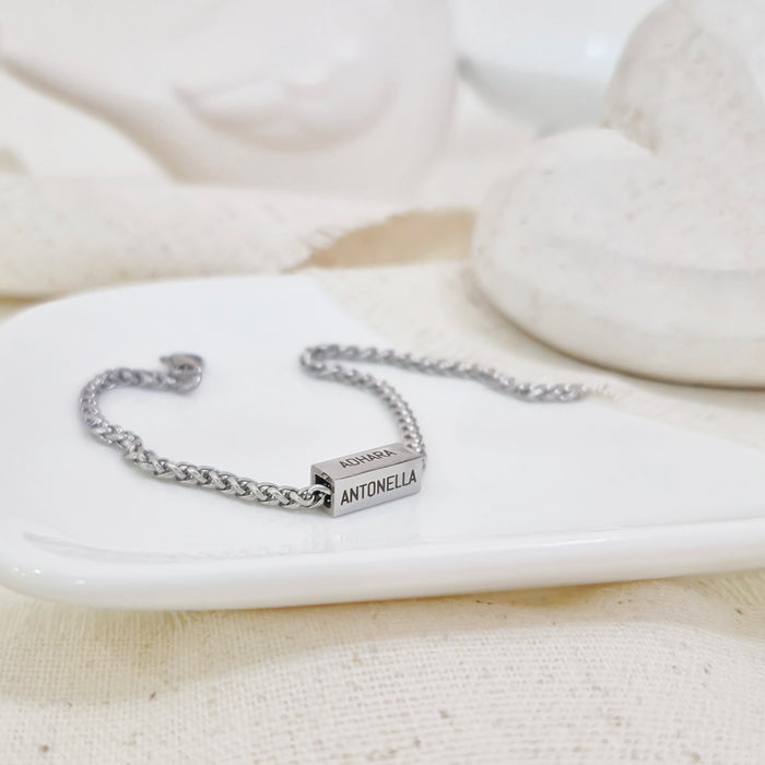 pulsera MEMOIR acero 2 - personalizable (para jóvenes y adultos)