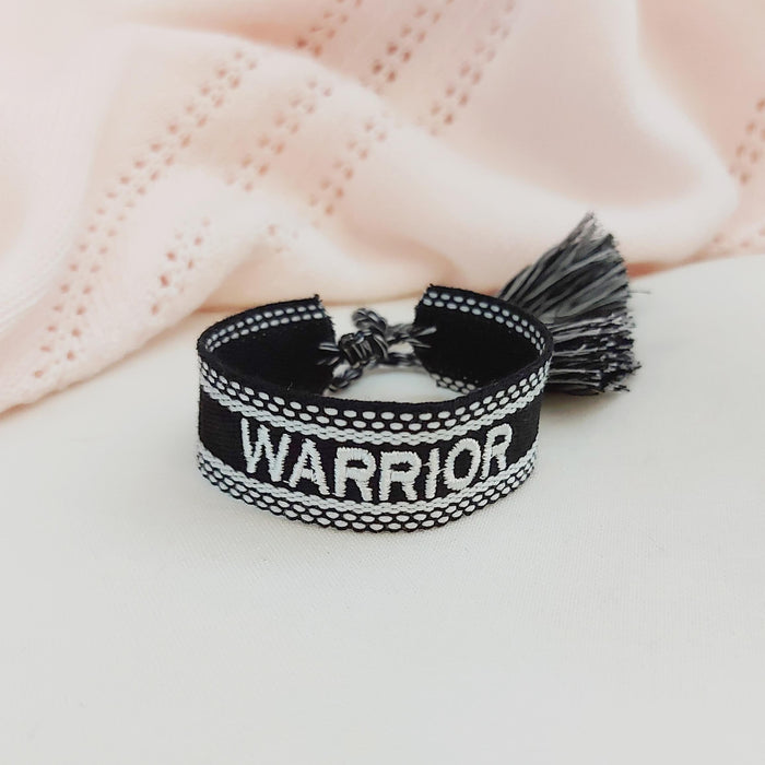 WARRIOR black word bracelet