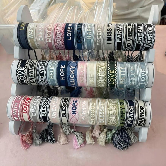 MOTHER pink word bracelet