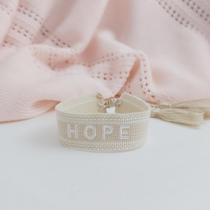 HOPE beige word bracelet