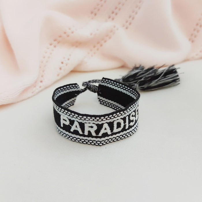 PARADISE black word bracelet