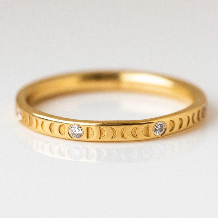 crescent ring 925